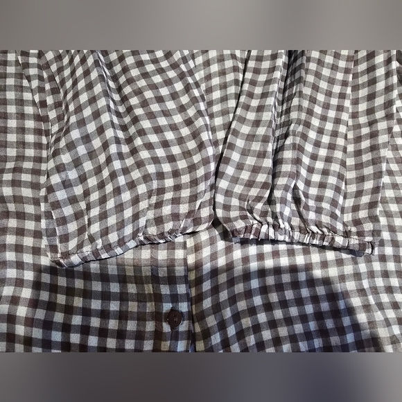 Johnny Was Jade Women Blk &Blue Sheer Button Dawn Top XS - Picture 4 of 6